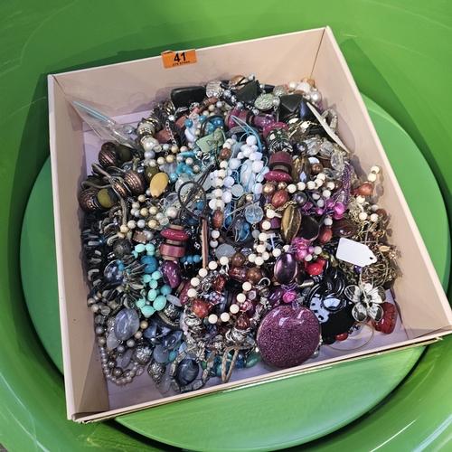 41 - Box Of Costume Jewellery