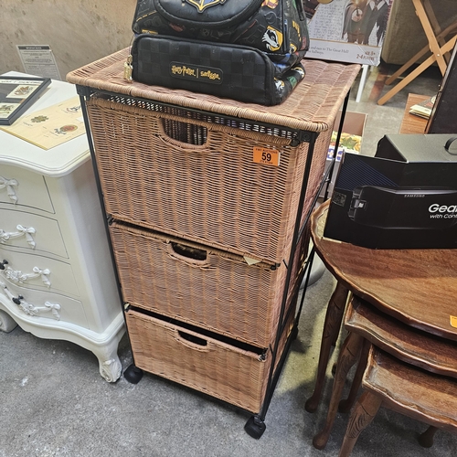 59 - Set Of Wicker Drawers