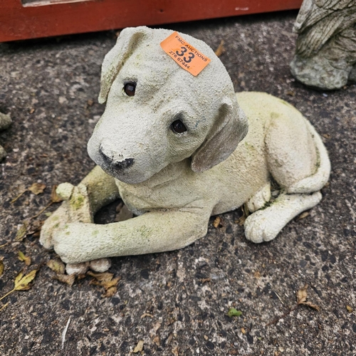 33 - Concrete Labrador Garden Ornament