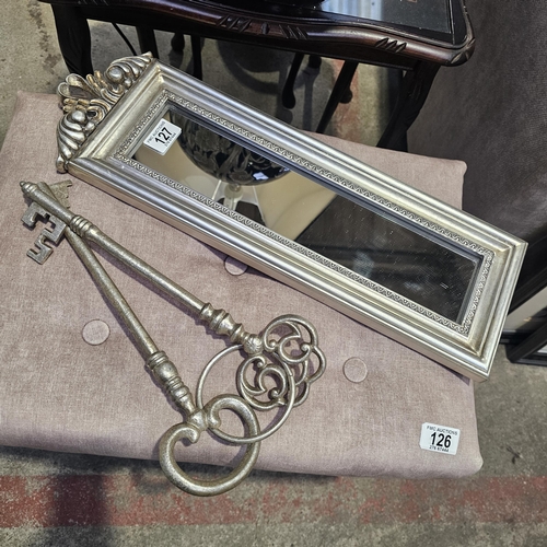 127 - A Dainty Mirror & Set Of Decorative Keys