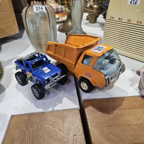 215 - Tonka Tipping Lorry & jeep