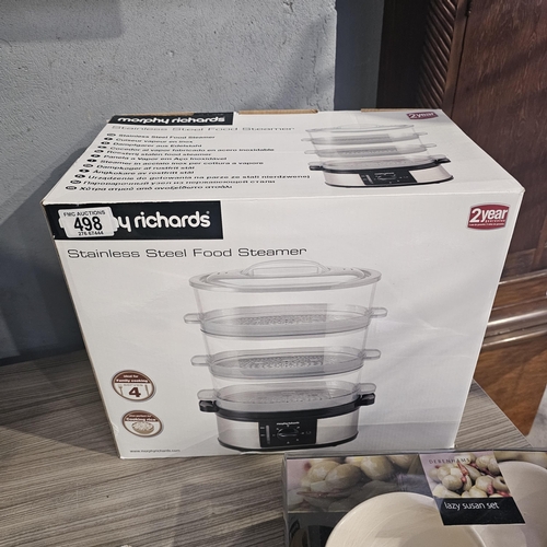 498 - New Murphy Richards Stainless Steel Food Steamer