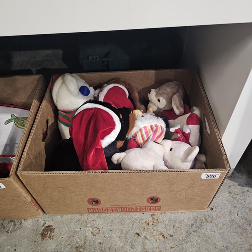 506 - Box Of Assorted Christmas Teddies