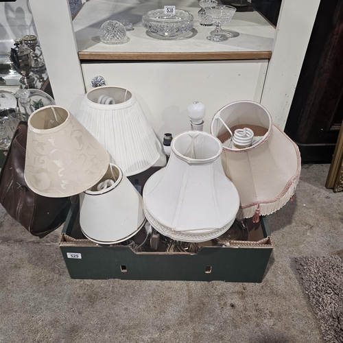 529 - Box Of Assorted Lamps