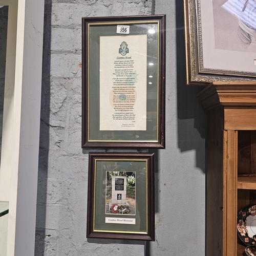 556 - Framed Royal Irish Rifles Memorial