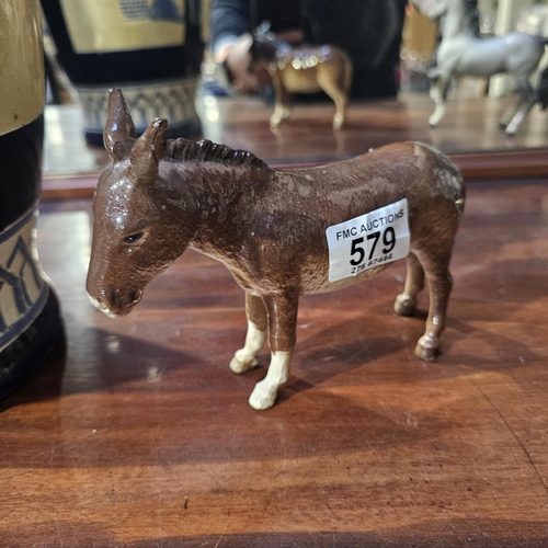 579 - Beswick Large Donkey 13 x 17cm