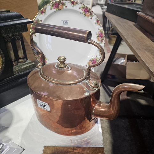 640 - Large Copper Kettle