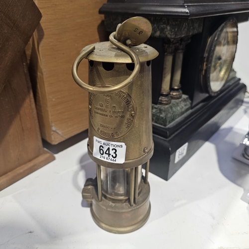 643 - Brass Miners Lamp