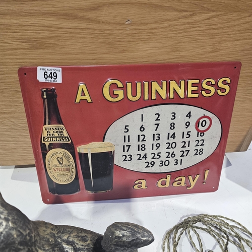 649 - Guinness Calendar Sign