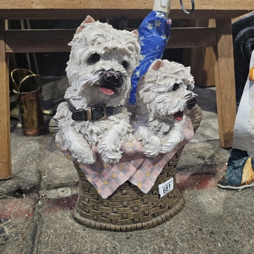 681 - A Westie Umbrella Stand