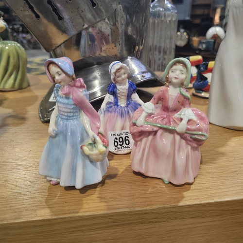 696 - 3 Small Royal Doulton Figurines