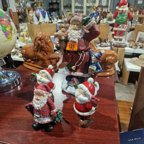 121 - Lot Of Santa Ornaments