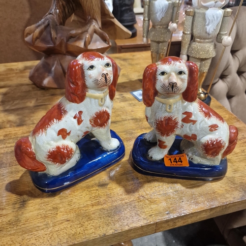 144 - Pair Of Staffordshire Dogs