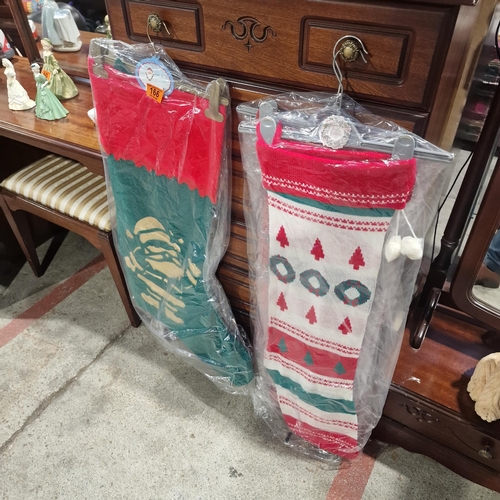 166 - 3x NEW Large Christmas Stockings