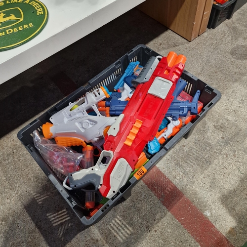 188 - Crate Of Assorted Nerf Guns