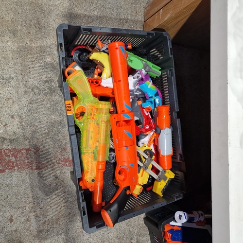 189 - Crate Of Assorted Nerf Guns