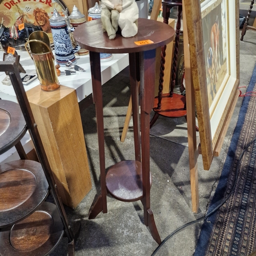 201 - Mahogany Pedestal Plant Table