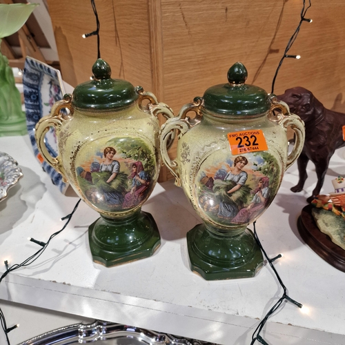 232 - 2 Porcelain Lidded Vases