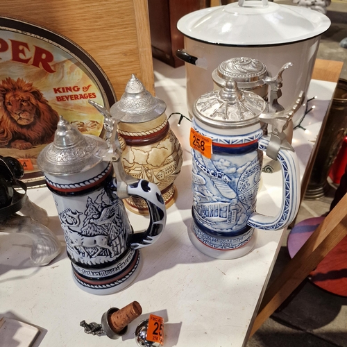 258 - 4 Beer Steins