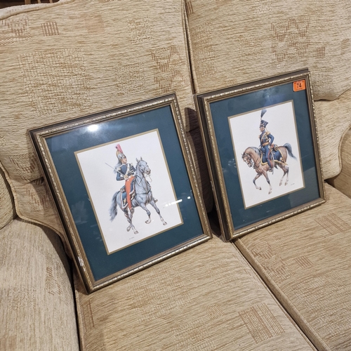 74 - 2 Military Framed Pictures