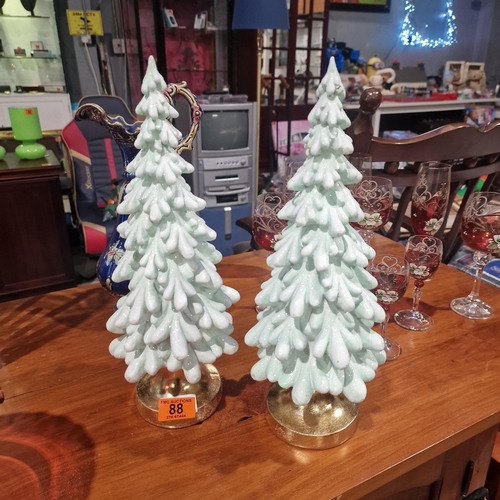 88 - 2 Large Christmas Tree Ornaments