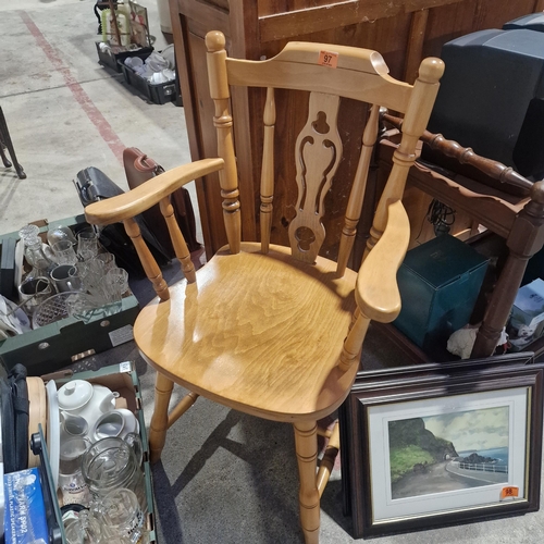 97 - A Lovely pine Captains Chair