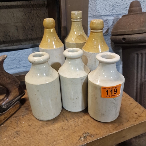 119 - Lot Of Clay Bottles