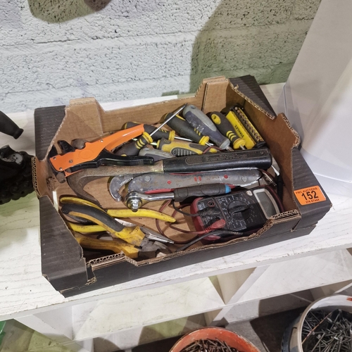 152 - Assorted Box Lot Of Screwdrivers, Tools etc