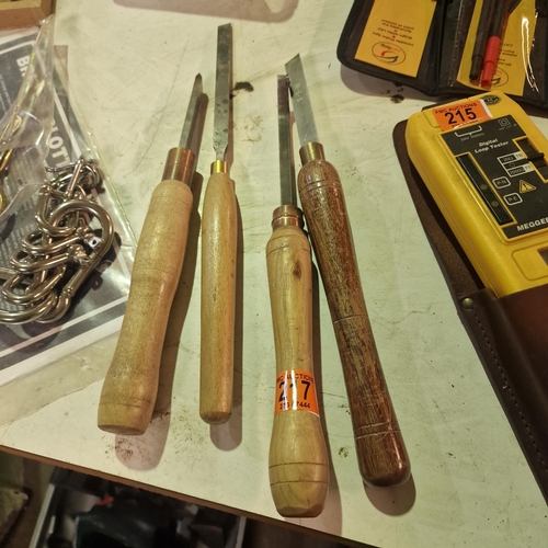 217 - 4x Wood Turning Chisels