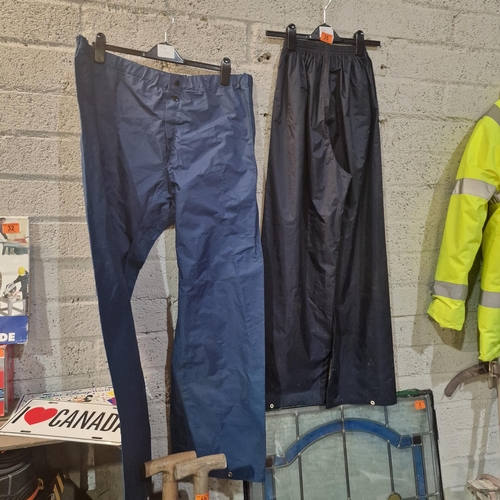 35 - 2 Pairs Of Waterproof Trousers (M-L & L - XL)