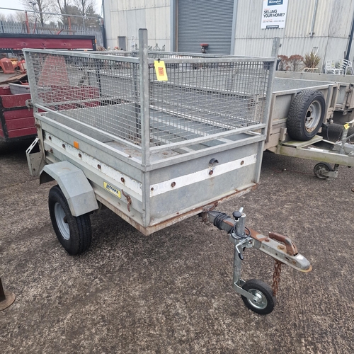 639 - Small Galvanised Car Trailer