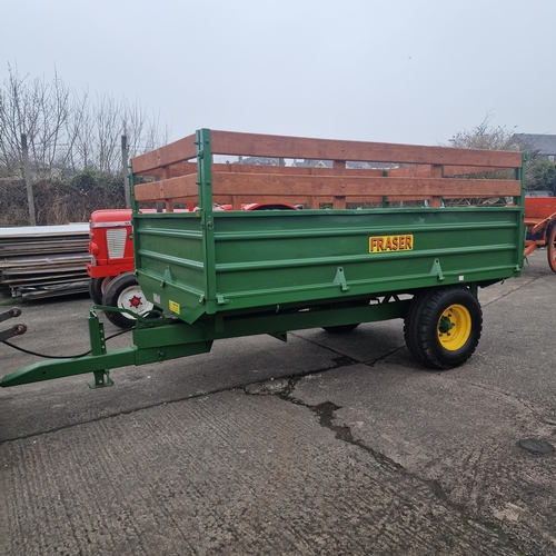 644 - Fraser Tipping trailer With Cribs For Peats