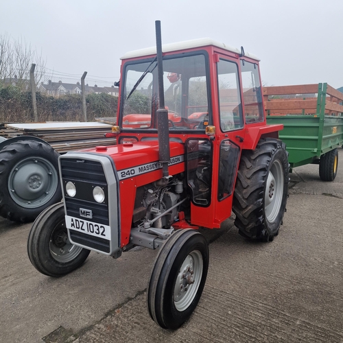 645 - 1985 MF 240 With Duncan Cab PWO Totally Refurbished, All Working Lights, Brakes etc, Tax Book Not Re... 