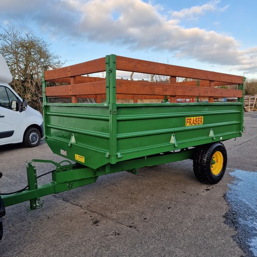 644 - Fraser Tipping trailer With Cribs For Peats