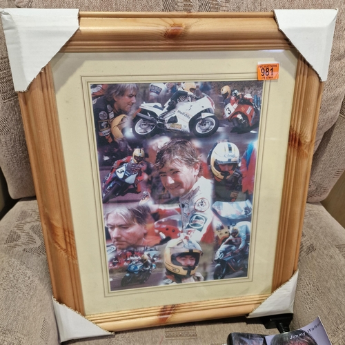 981 - 2 Framed Prints Of Joey Dunlop