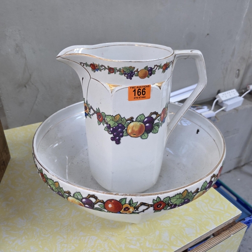 166 - Large Jug & Basin