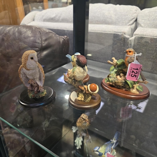 125 - 4 Bird Ornaments Inc Border Fine Arts & Country Artists