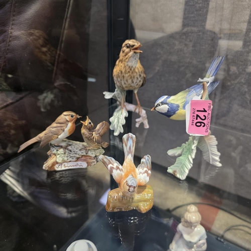 126 - 5 Assorted Bird Ornaments