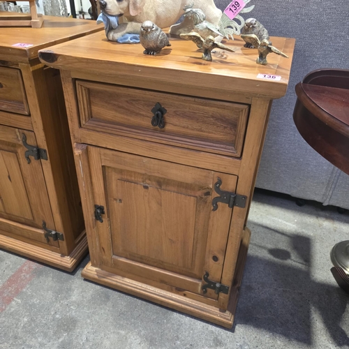 136 - Pine Bedside Cabinet