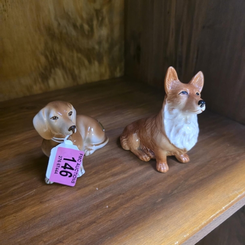 146 - Royal Dux & Sylvac Dogs