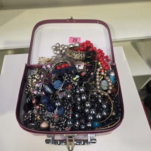 28 - Small Case Of Costume Jewellery
