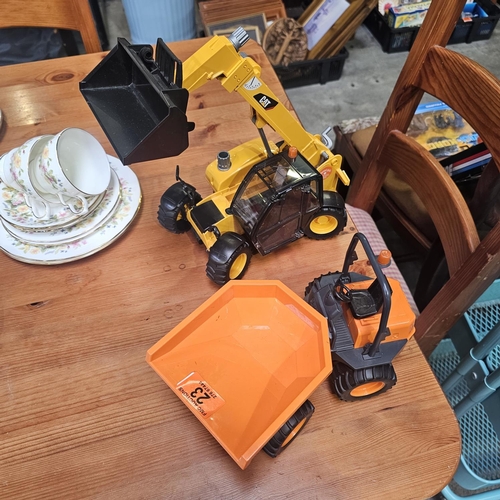 23 - bruder telehandler and dump truck