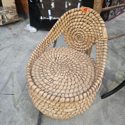 43 - Wicker Seat/Storage