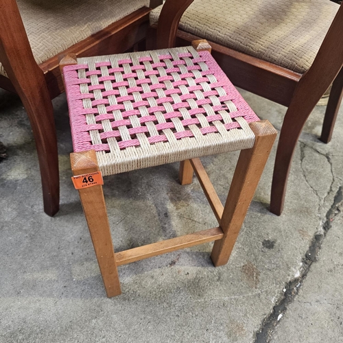46 - Old Rattan Stool