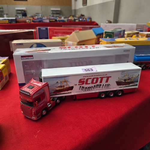 563 - Corgi Scott Trawlers Ltd Scania Fridge Trailer 1:50