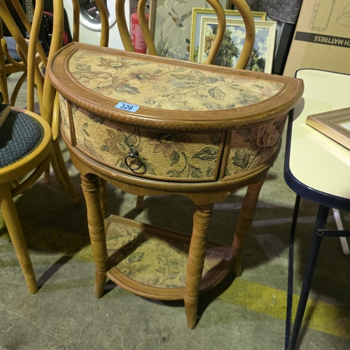 Tapestry Covered Side Table