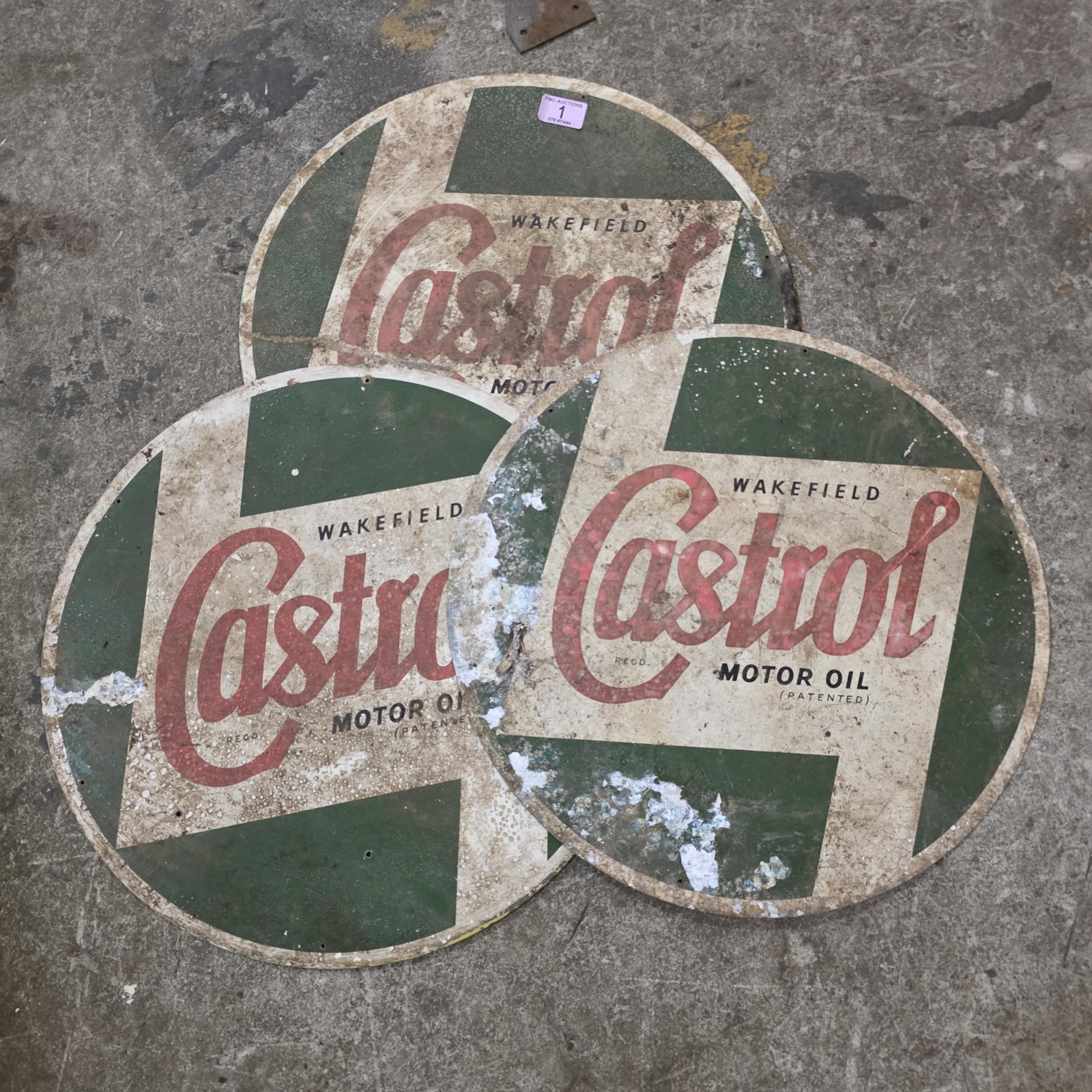 3 Vintage Castrol Signs