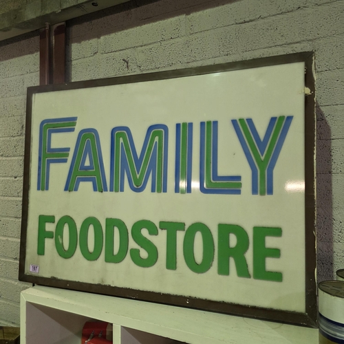187 - 'Family' Foodstore Shop Sign