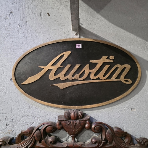Wooden Austin Sign