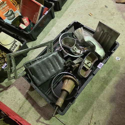 228 - Assorted Crate Inc Vintage Car Parts